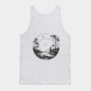 line art scenery Tank Top